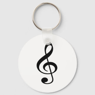 Treble Clef Music Note Keychain