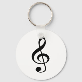 Treble Clef Music Note Keychain