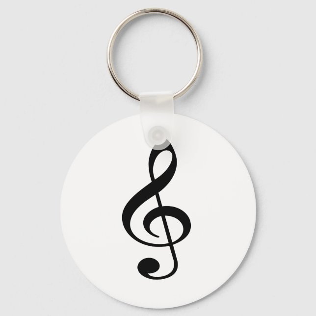 Treble Clef Music Note Keychain (Front)