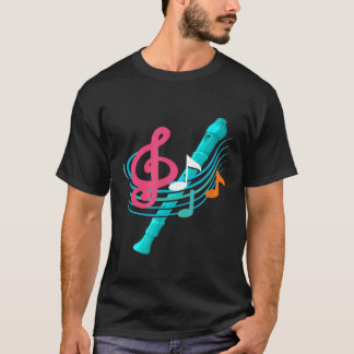 Treble Clef Music Notes Flute 1 T-Shirt