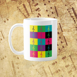 Treble Clef Music Pattern Coffee Mug