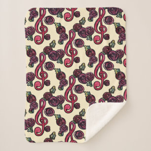 Treble Clef Music teacher Art                      Sherpa Blanket
