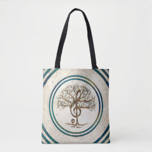 Treble Clef Music Tree Tote Bag