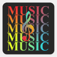 Treble Clef Music Typography Colourful Graphic