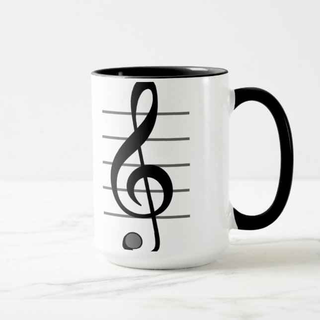 Treble Clef Musical Note Mug (Right)