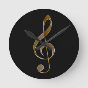 Treble Clef Musique à thème mural horloge