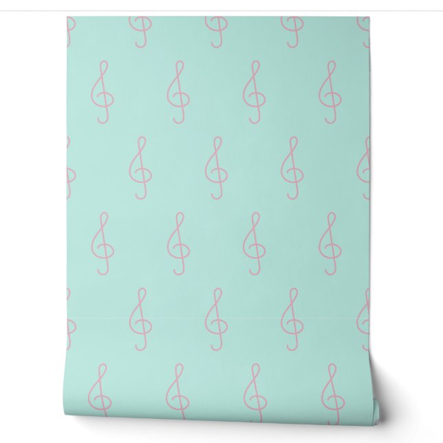 treble clef pattern wallpaper (Unrolling)