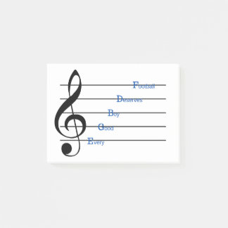 Treble Clef Post-it Notes (Line Rhymes)