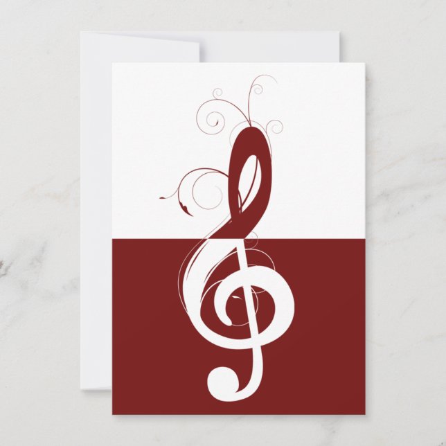 Treble Clef Recital Invitation (Front)
