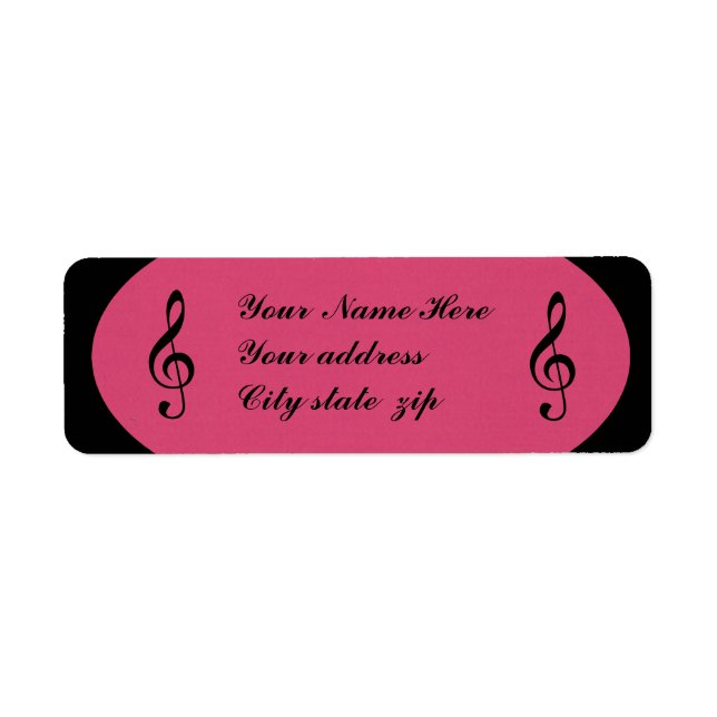 TREBLE CLEF- RETURN ADDRESS LABELS (Front)