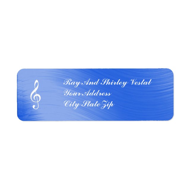TREBLE CLEF -RETURN ADDRESS LABELS (Front)