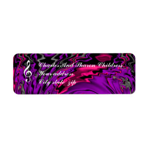 TREBLE CLEF-RETURN ADDRESS LABELS