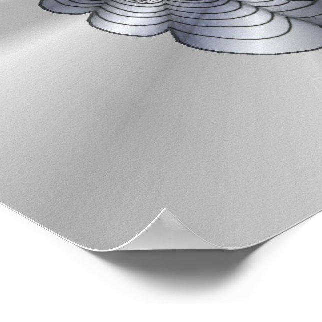 Treble Clef Silver Customizable Poster (Corner)