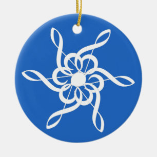 Treble Clef Snowflake Ornement musical
