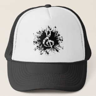 Treble Clef Splat Trucker Hat