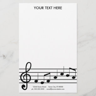 treble clef stationery