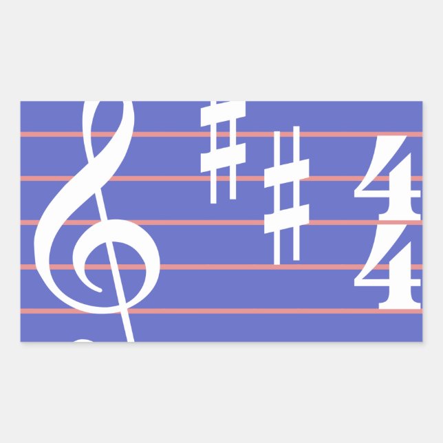 Treble Clef Sticker (Front)