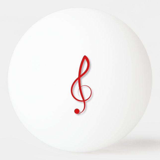 Treble Clef Table Tennis Ball (Front)