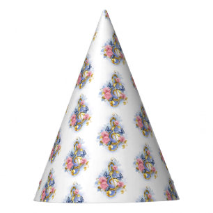 Treble clef with Pink Roses Party Hat