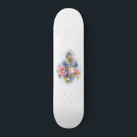 Treble clef with Pink Roses Skateboard<br><div class="desc">Gold,  jewellery,  treble clef decorated with delicate,  artistically painted pink roses with fluttering blue butterflies.</div>