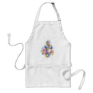 Treble clef with Pink Roses Standard Apron
