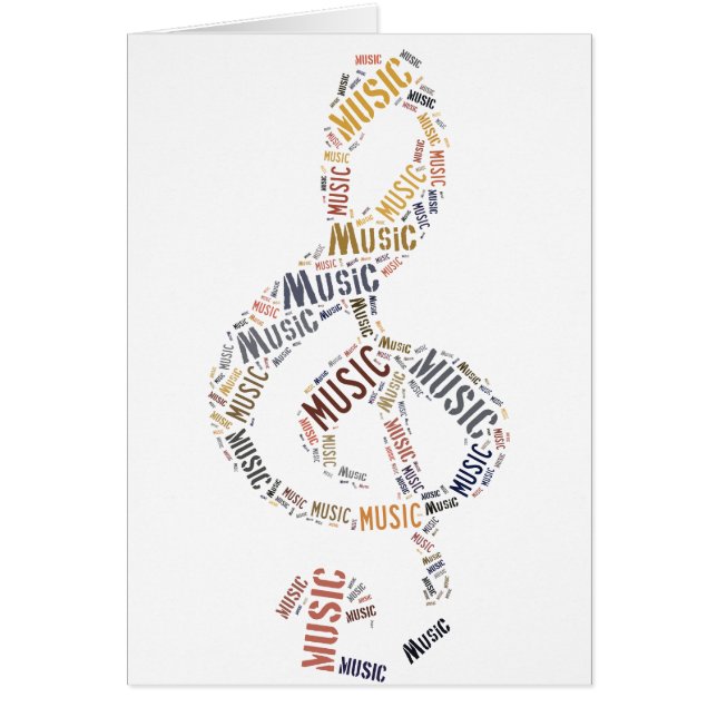 Treble Clef Word Art (Front)