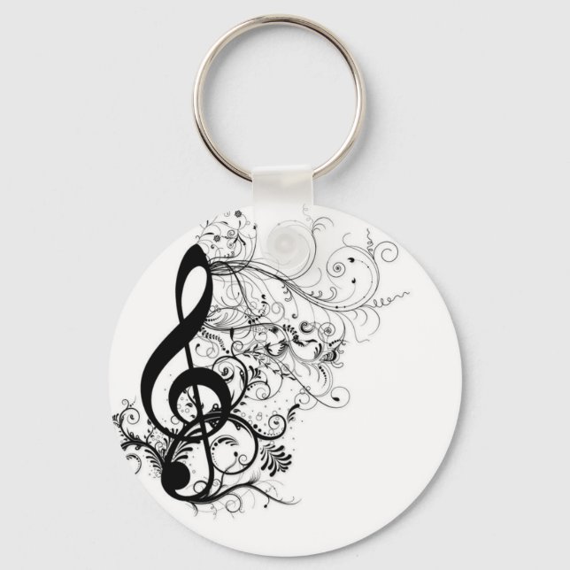 Treble Cleff Keychain (Front)