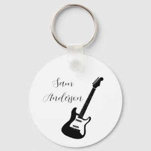 treble clefs with musician full name personalized  keychain