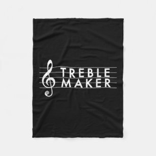 Treble Maker A Funny Music Teacher Musician Fleece Blanket