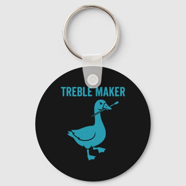 Treble Maker Funny Goose Music Teacher Nd _1  Keychain (Front)