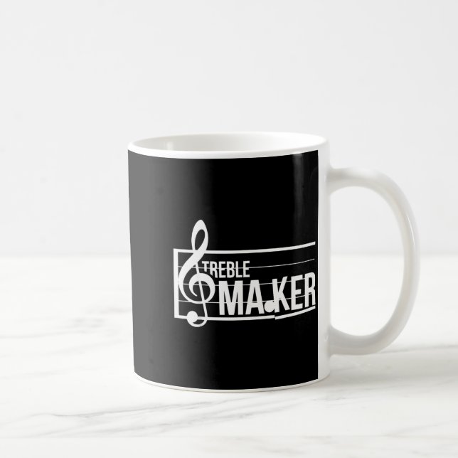 Treble Maker Pun Funny Marching Band Music Lover E Coffee Mug (Right)
