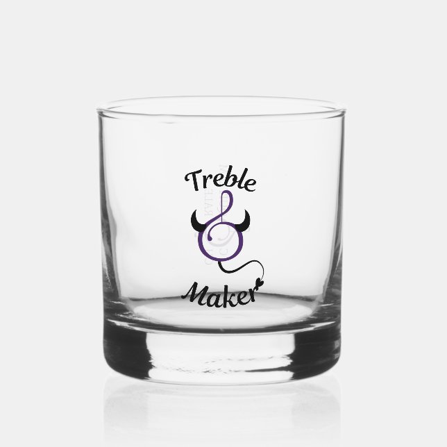 Treble Maker Rocks Glass (Front)