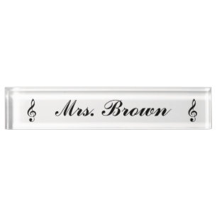"Treble" Personalized Nameplate