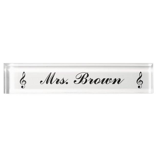"Treble" Personalized Nameplate (Front)
