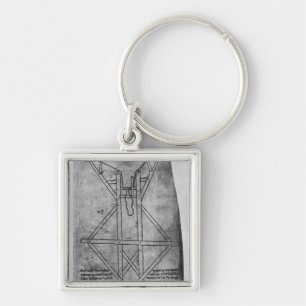 Trebuchet, machine to throw arrows keychain