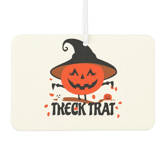 Treck Trat Pumpkin Smiling Air Freshener (Front)