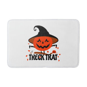 Treck Trat Pumpkin Smiling Bath Mat