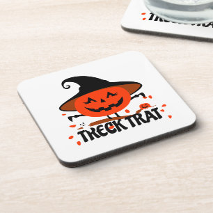 Treck Trat Pumpkin Smiling Coaster