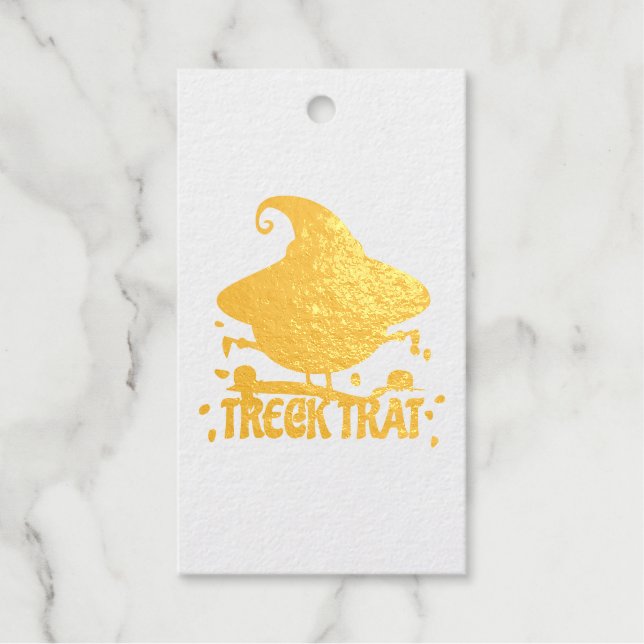 Treck Trat Pumpkin Smiling Gift Tags (Front)