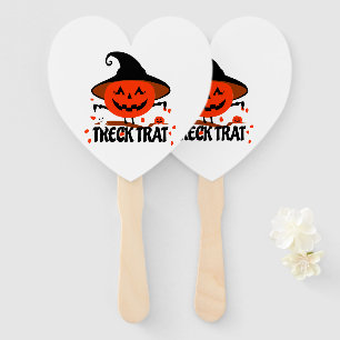 Treck Trat Pumpkin Smiling Hand Fan
