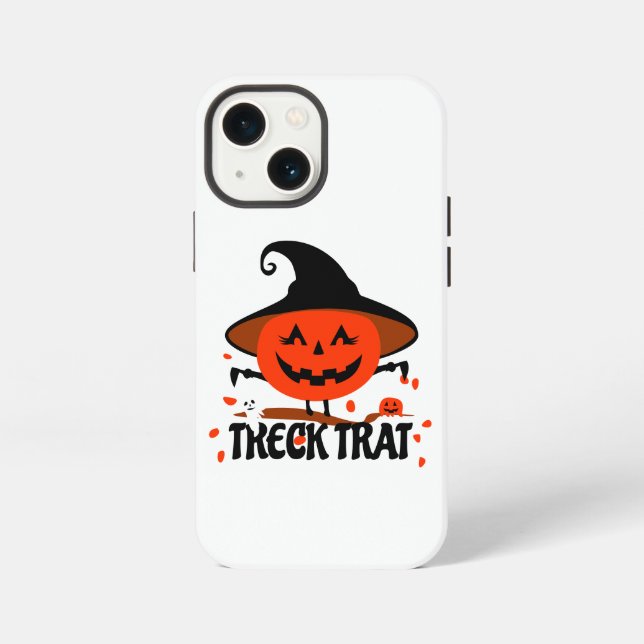 Treck Trat Pumpkin Smiling iPhone Case (Back)