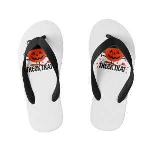 Treck Trat Pumpkin Smiling Kid's Flip Flops