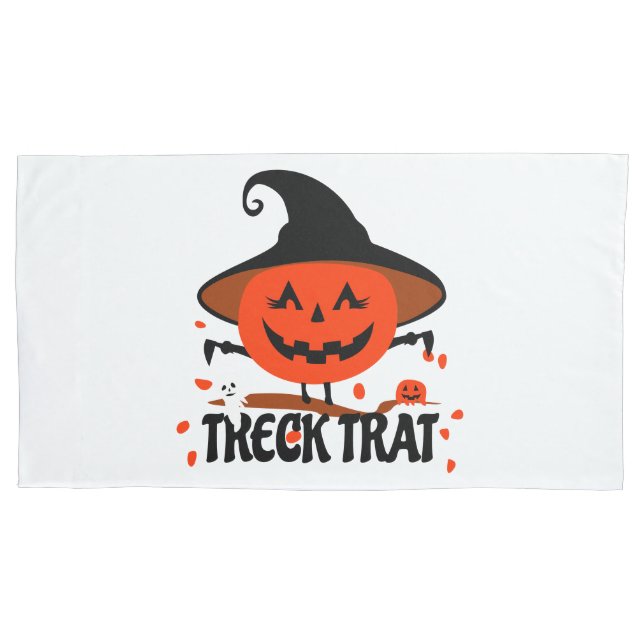 Treck Trat Pumpkin Smiling Pillowcase (Front)