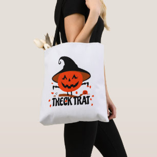 Treck Trat Pumpkin Smiling Tote Bag