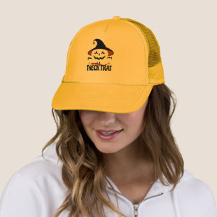 Treck Trat Pumpkin Smiling Trucker Hat