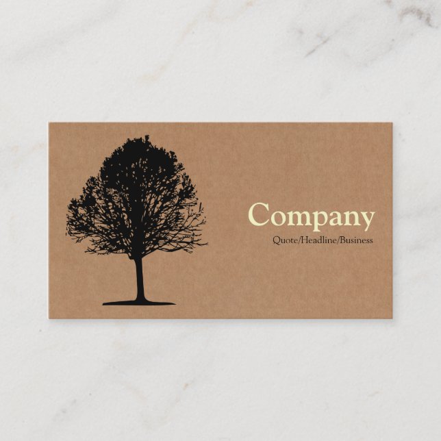 Tree 01 - Cardboard Box Texture Business Card (Front)