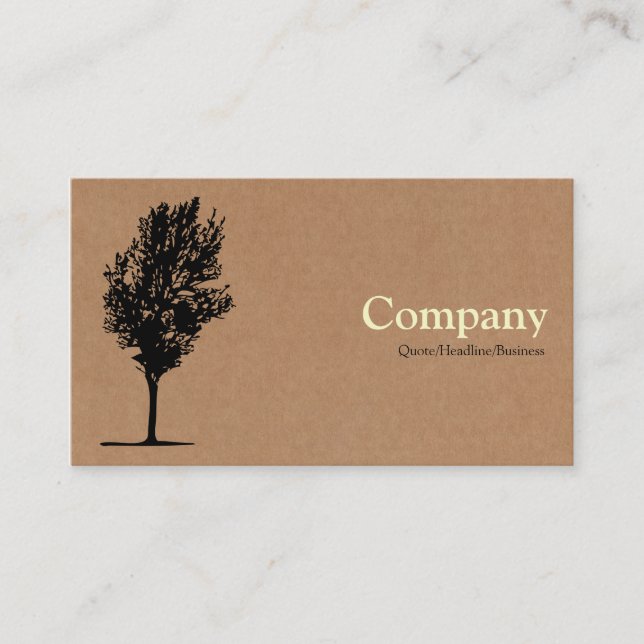 Tree 07 - Cardboard Box Business Card (Front)