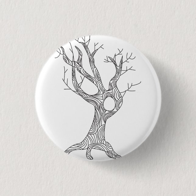 Tree 1 Inch Round Button (Front)