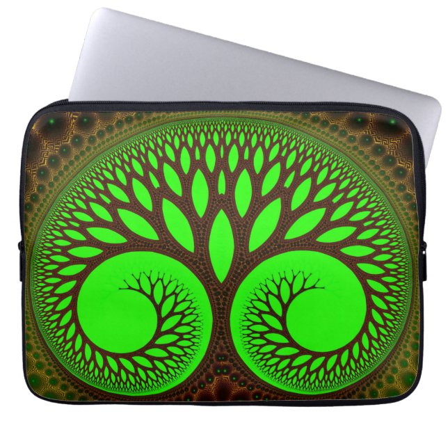 Tree 2  Fractal Abstract Art Laptop Sleeve (Front)