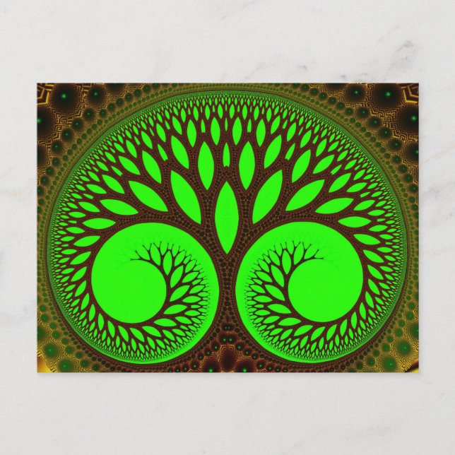 Tree 2  Fractal Art Postcard (Front)